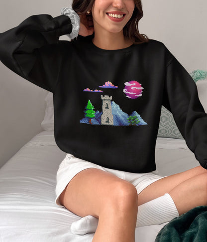 Lunar Castle - Unisex Sweatshirt - Dark Ai Ink™