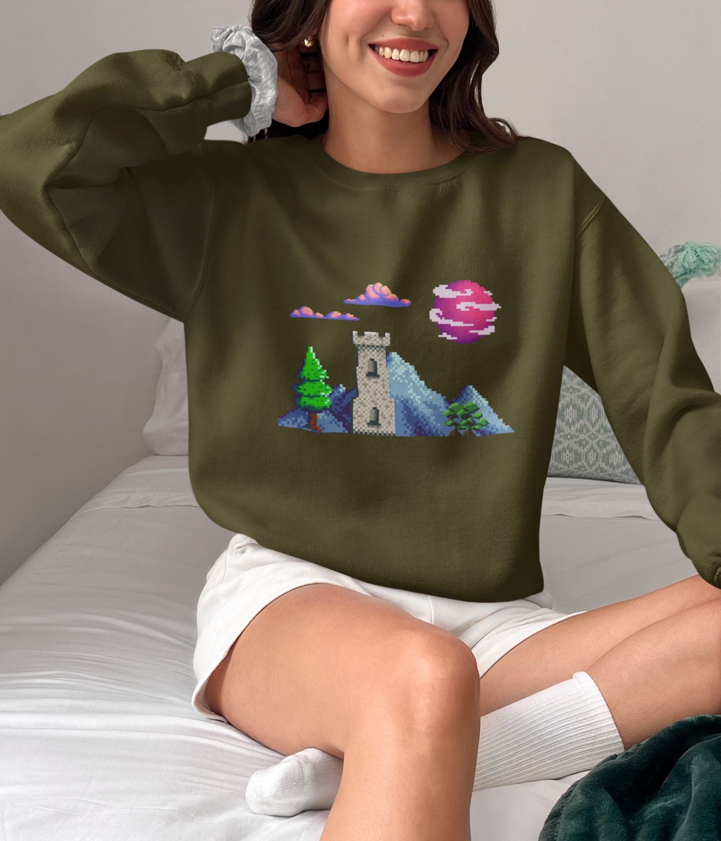 Lunar Castle - Unisex Sweatshirt - Dark Ai Ink™