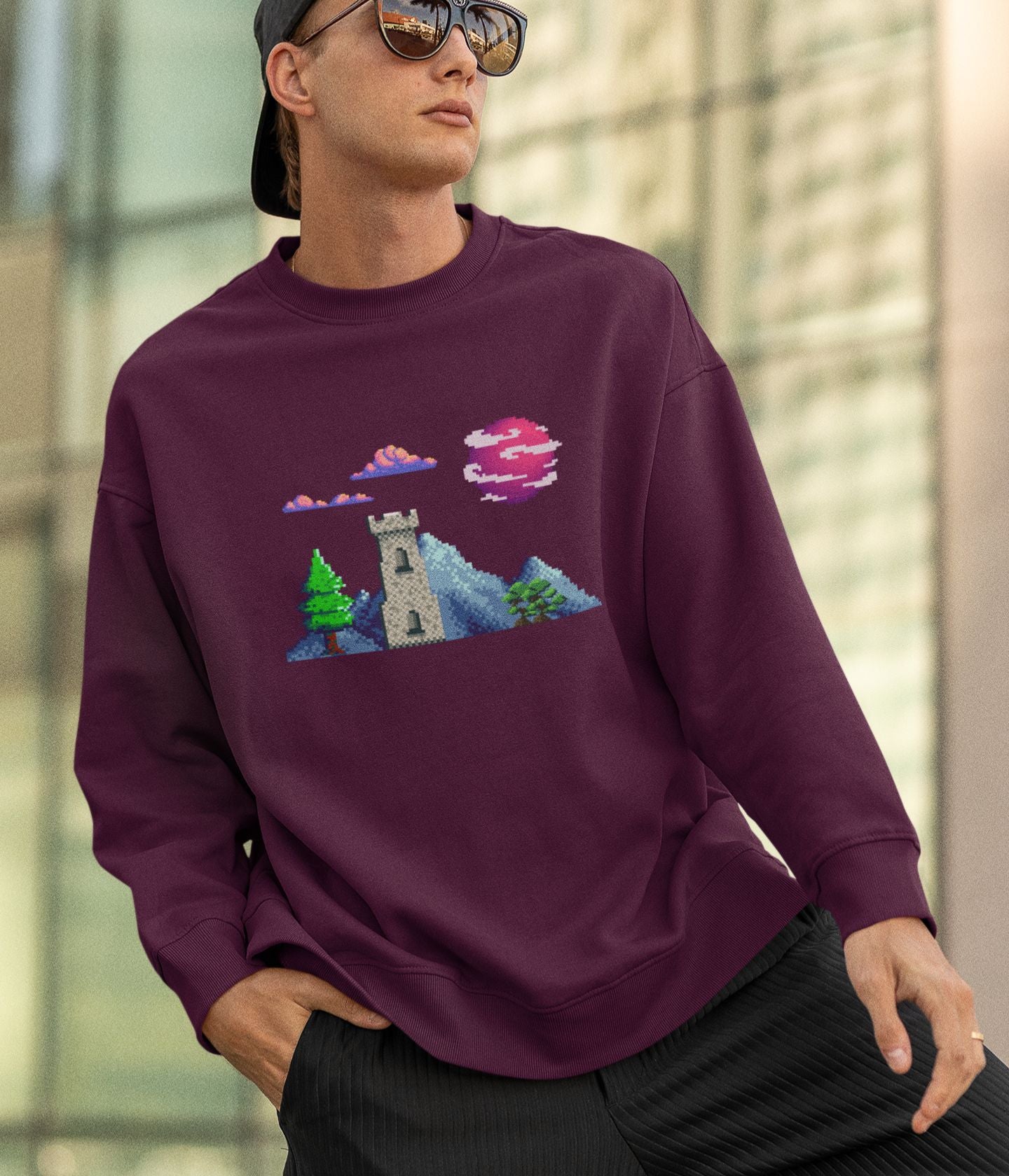 Lunar Castle - Unisex Sweatshirt - Dark Ai Ink™