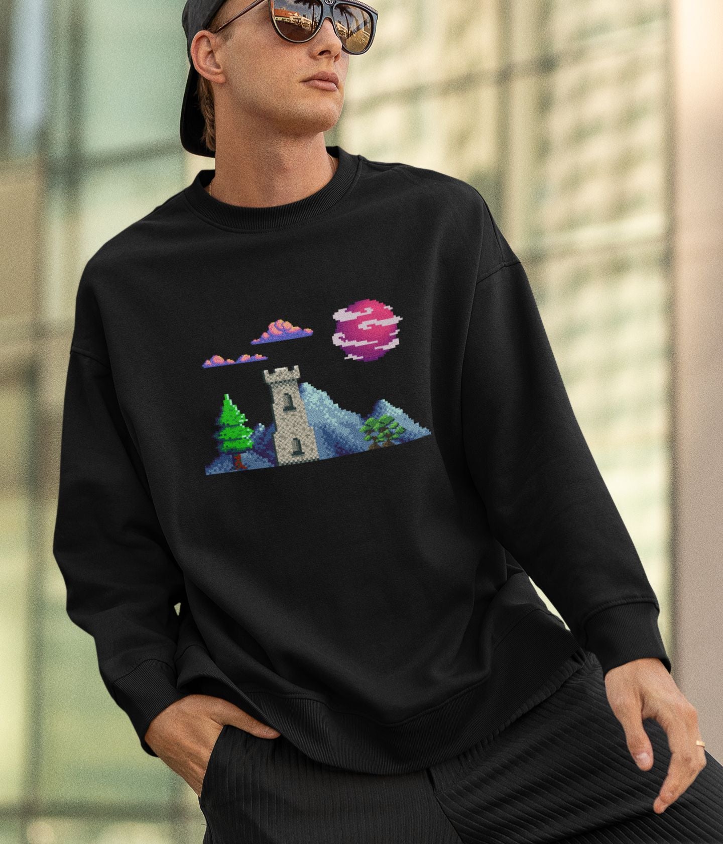 Lunar Castle - Unisex Sweatshirt - Dark Ai Ink™