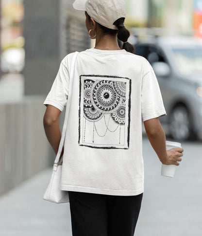 Mandala Frame - Terry Oversized T-Shirt - aiink