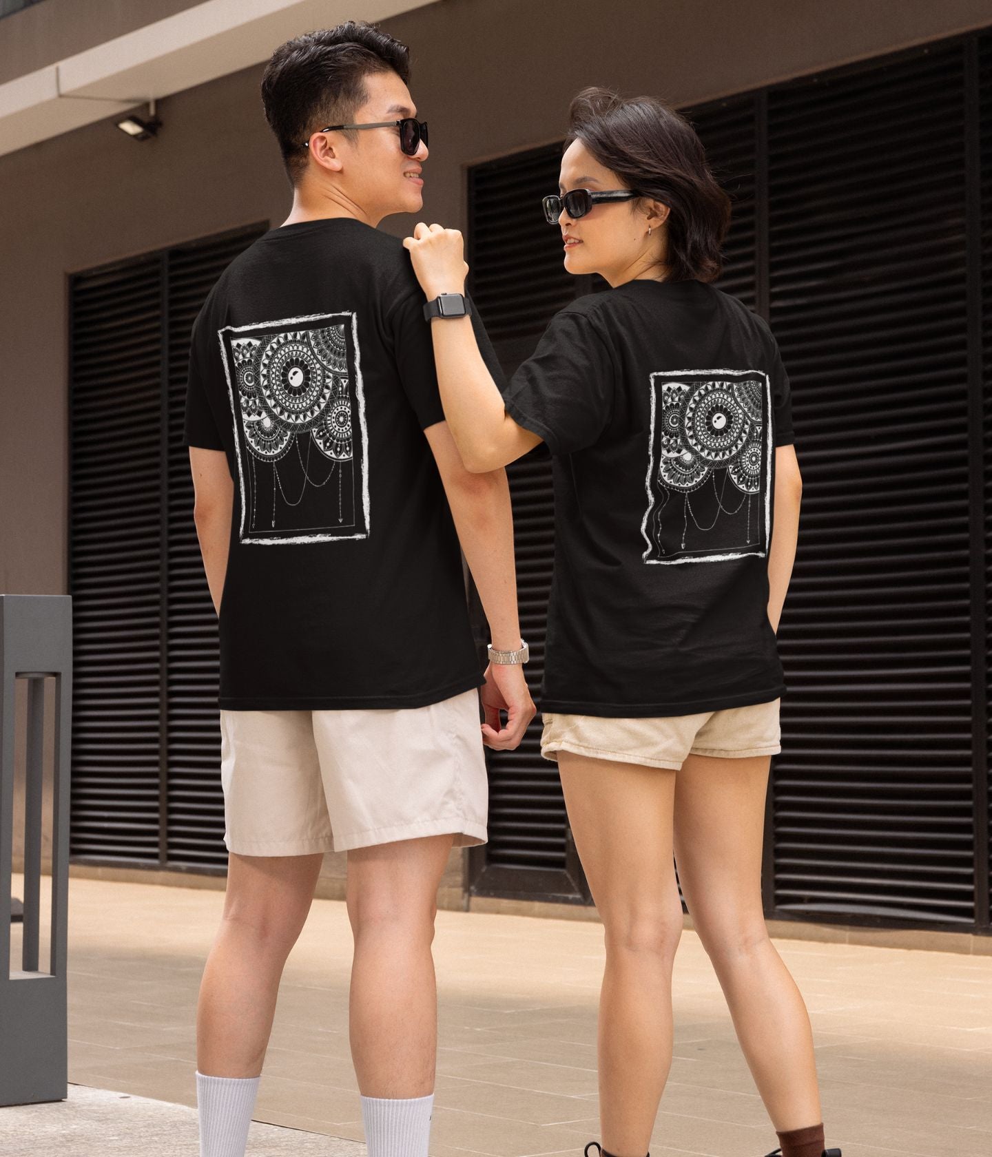 Mandala Frame - Unisex Classic T-Shirt - Dark - aiink