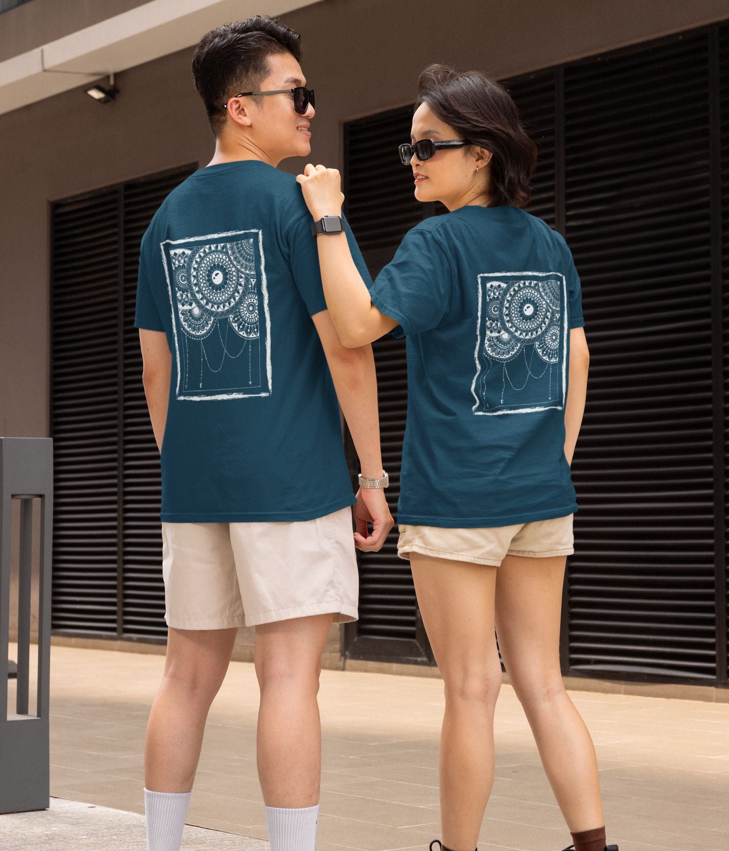 Mandala Frame - Unisex Classic T-Shirt - Dark - aiink