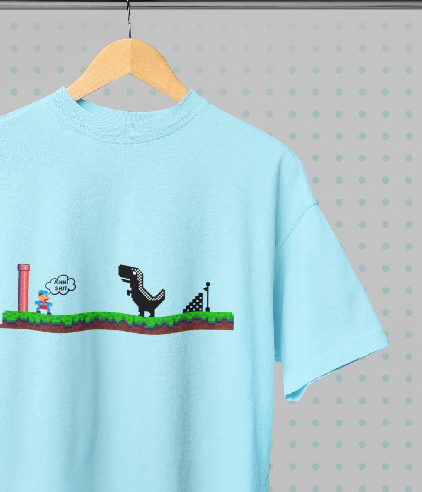 Mario Meets Dino - Oversized Classic T-Shirt Ai Ink™