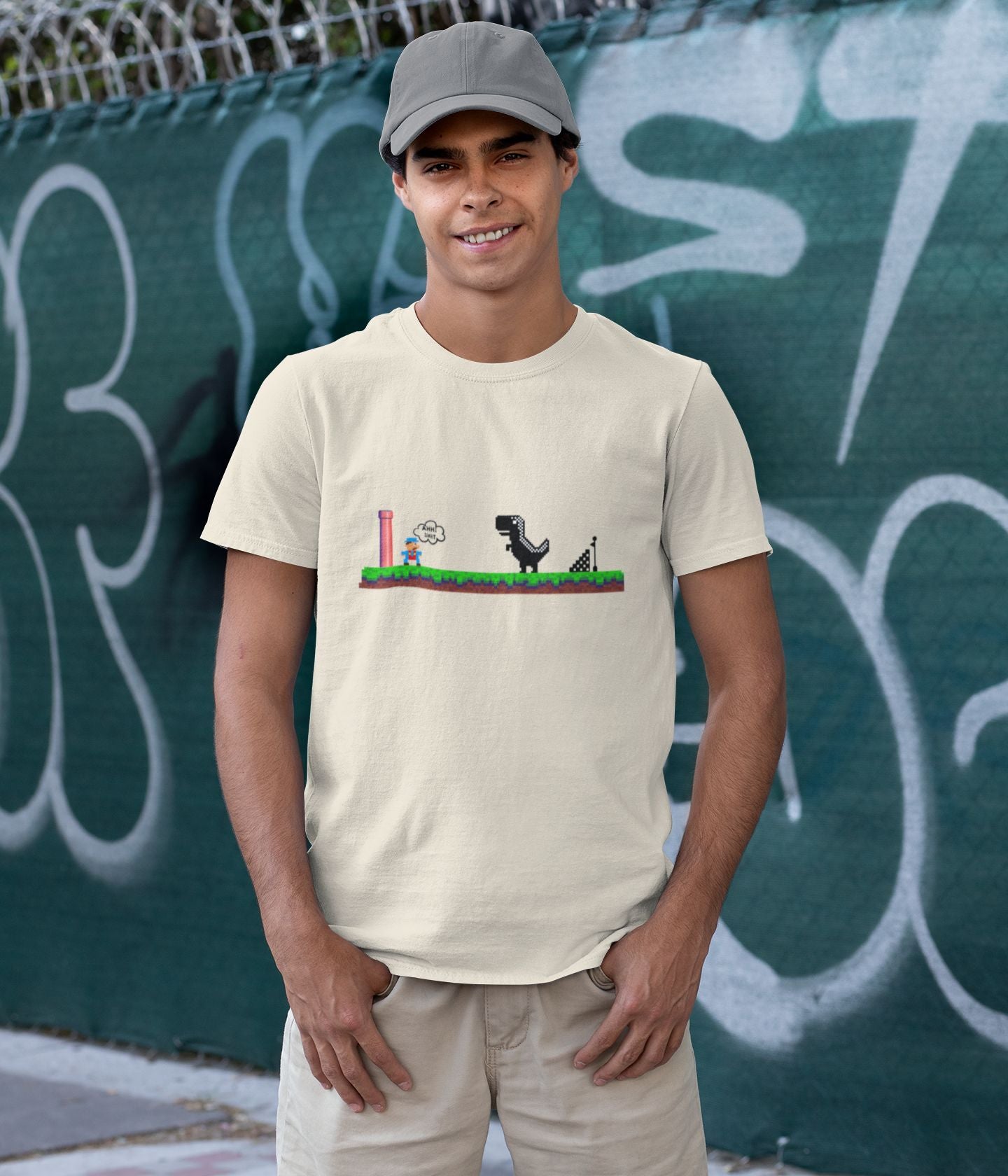 Mario Meets Dino - Unisex Classic T-Shirt Ai Ink™