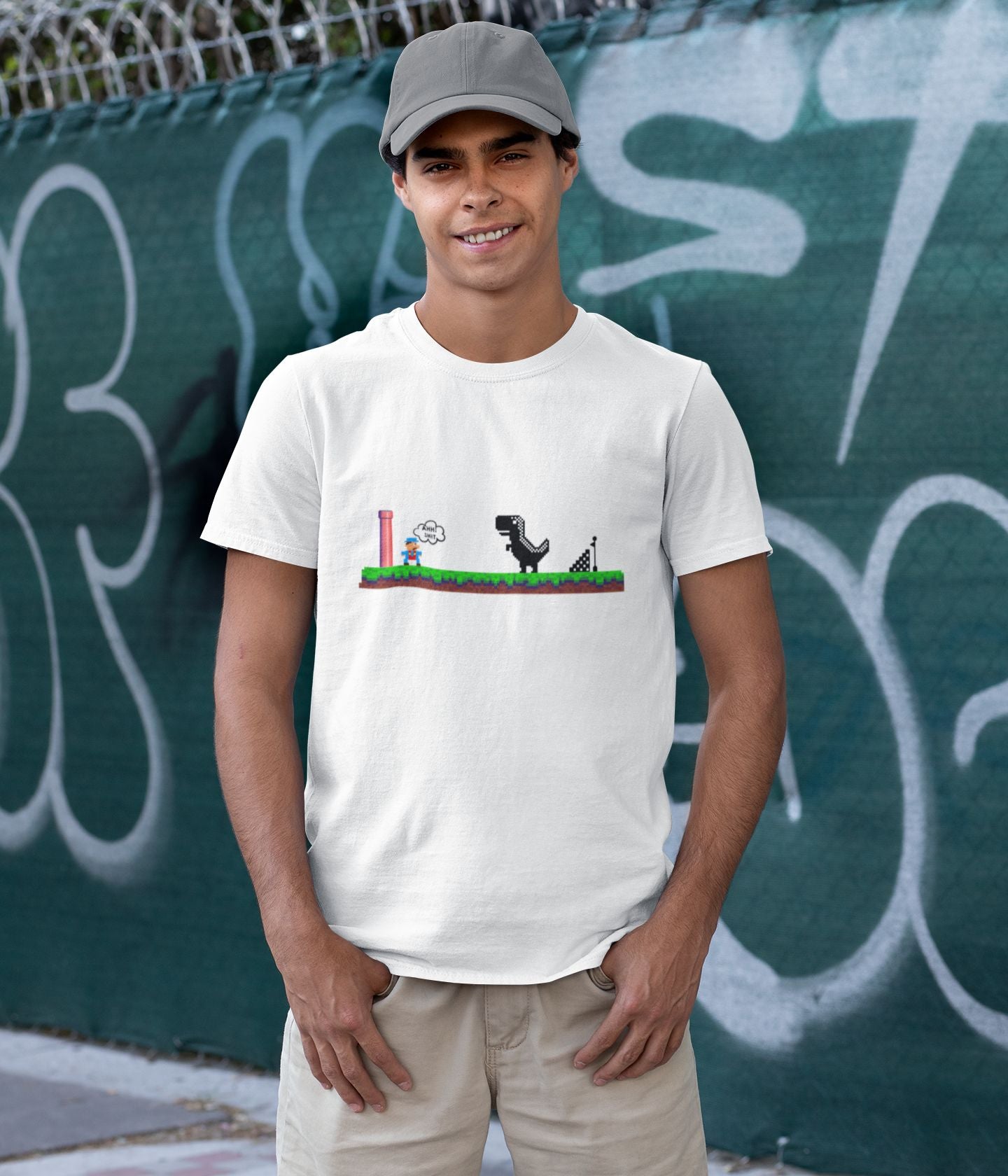 Mario Meets Dino - Unisex Classic T-Shirt Ai Ink™