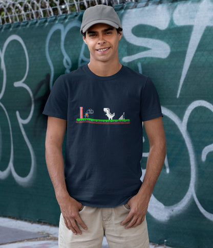 Mario Meets Dino - Unisex Classic T-Shirt - Dark Ai Ink™