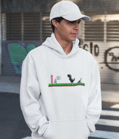 Mario Meets Dino - Unisex Hoodie Ai Ink™