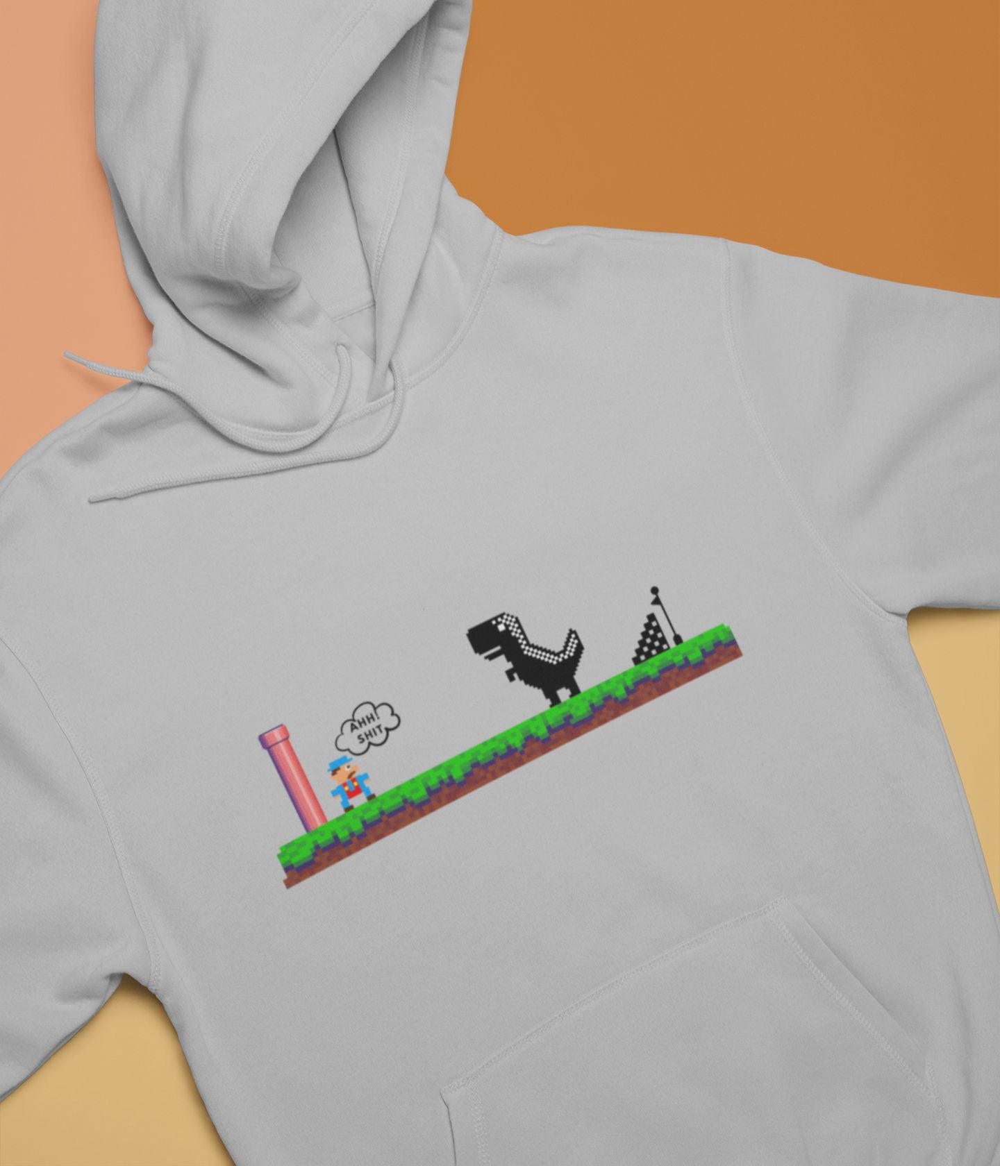 Mario Meets Dino - Unisex Hoodie Ai Ink™