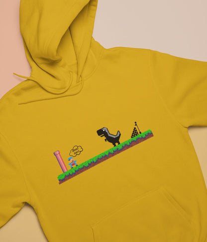 Mario Meets Dino - Unisex Hoodie Ai Ink™