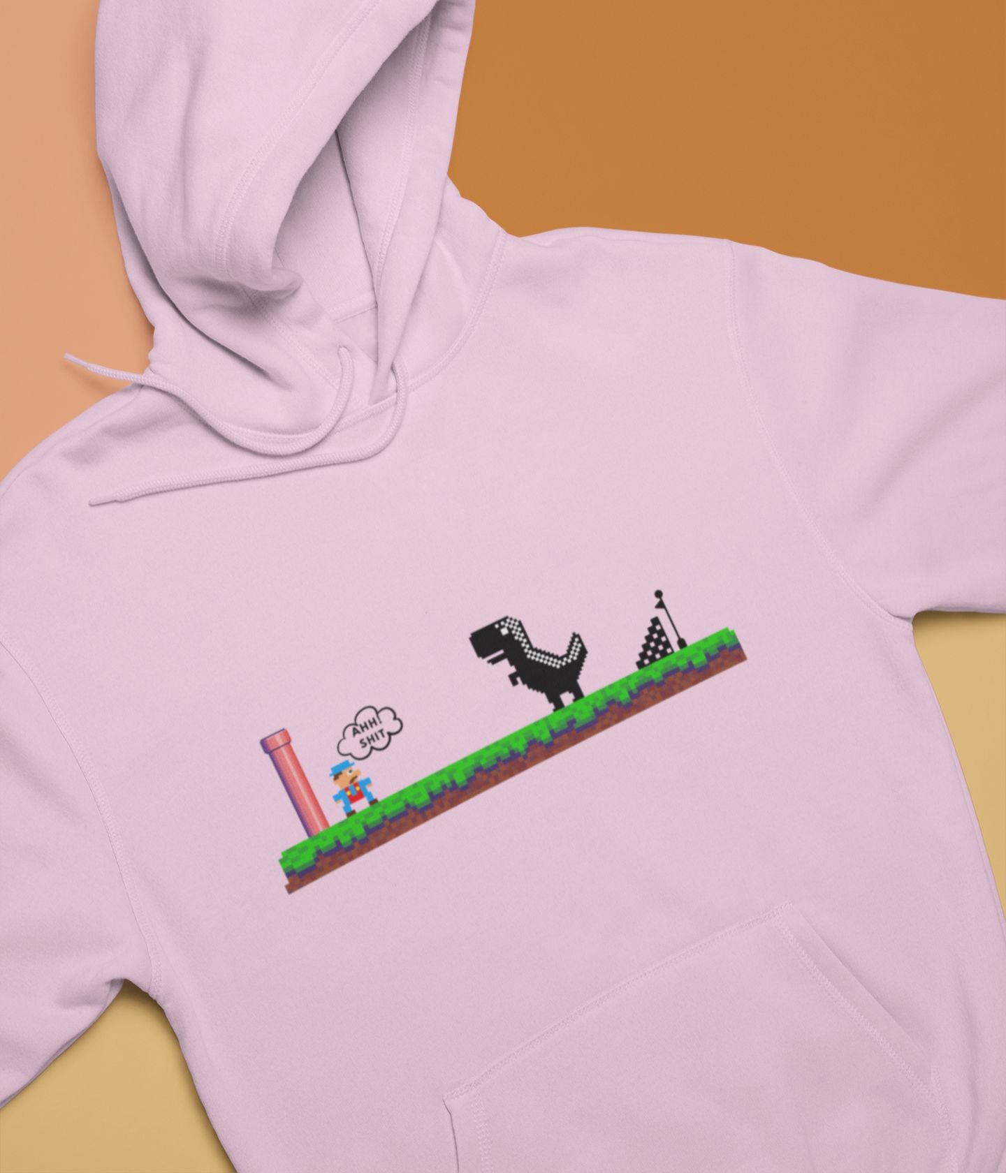 Mario Meets Dino - Unisex Hoodie Ai Ink™