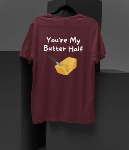 Butter Half - Unisex Oversized Classic T-Shirt - Dark - aiink