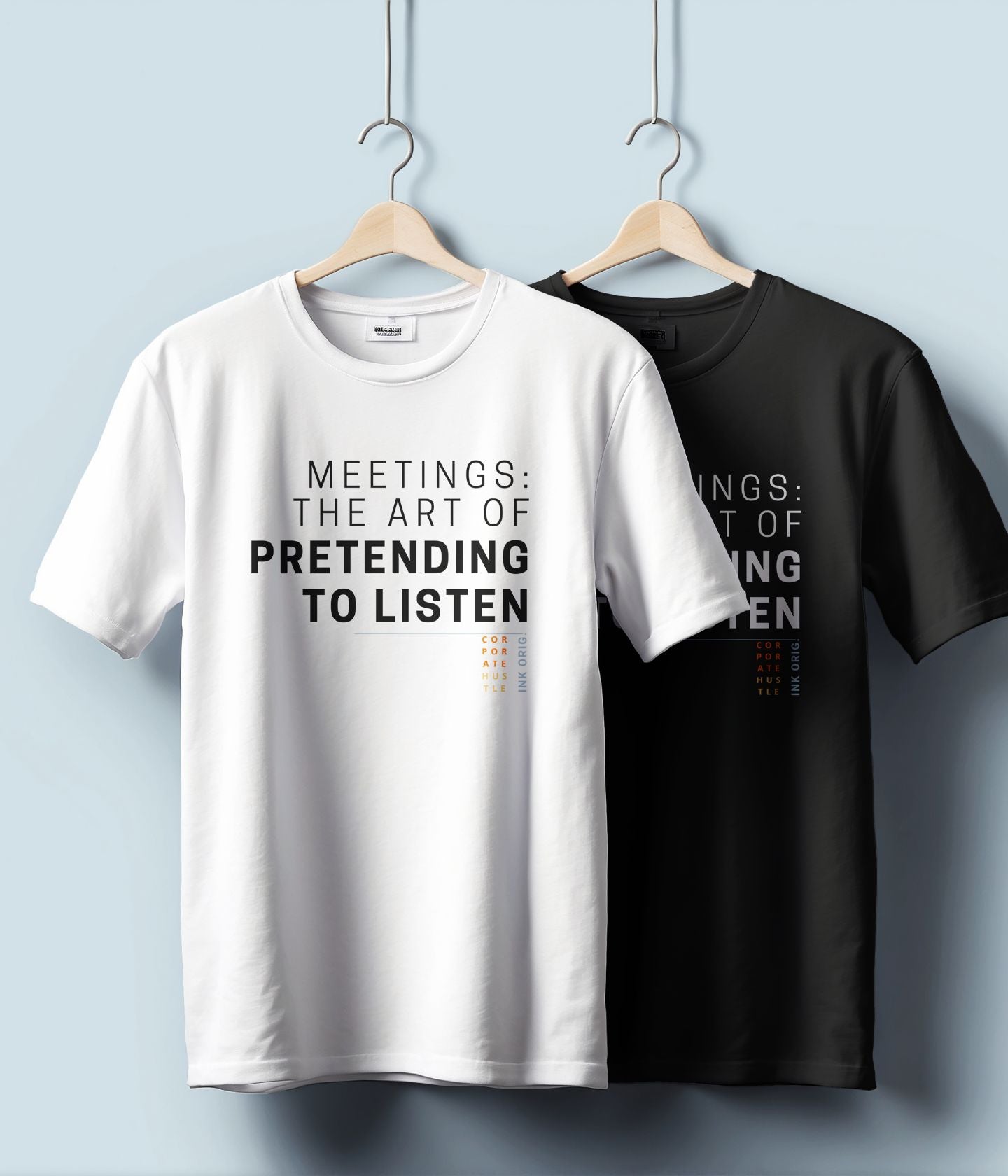 Meetings : The Art Of Pretending To Listen - Unisex Classic T-Shirts - White - aiink