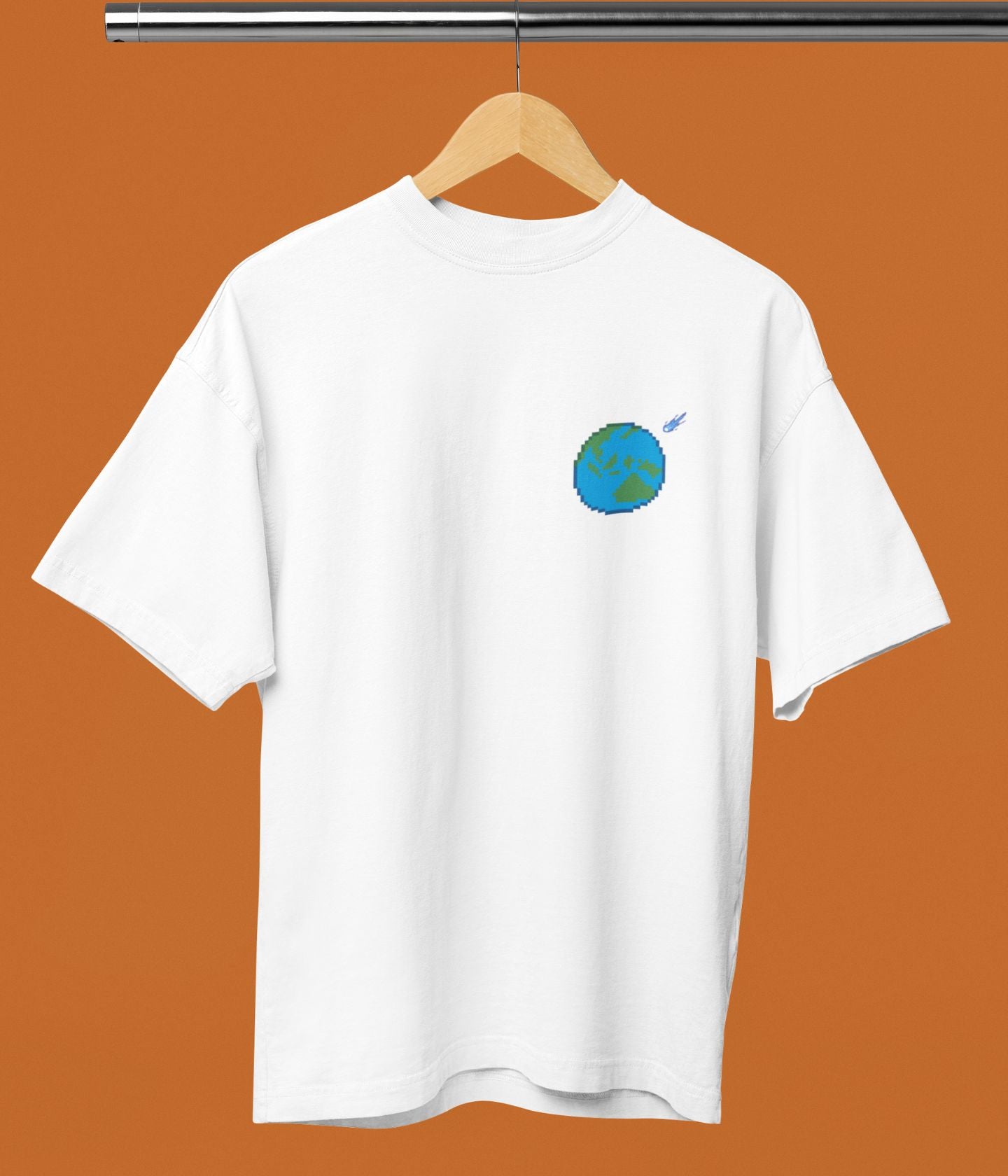 Meteor Impact - Terry Oversized T-Shirt Ai Ink™