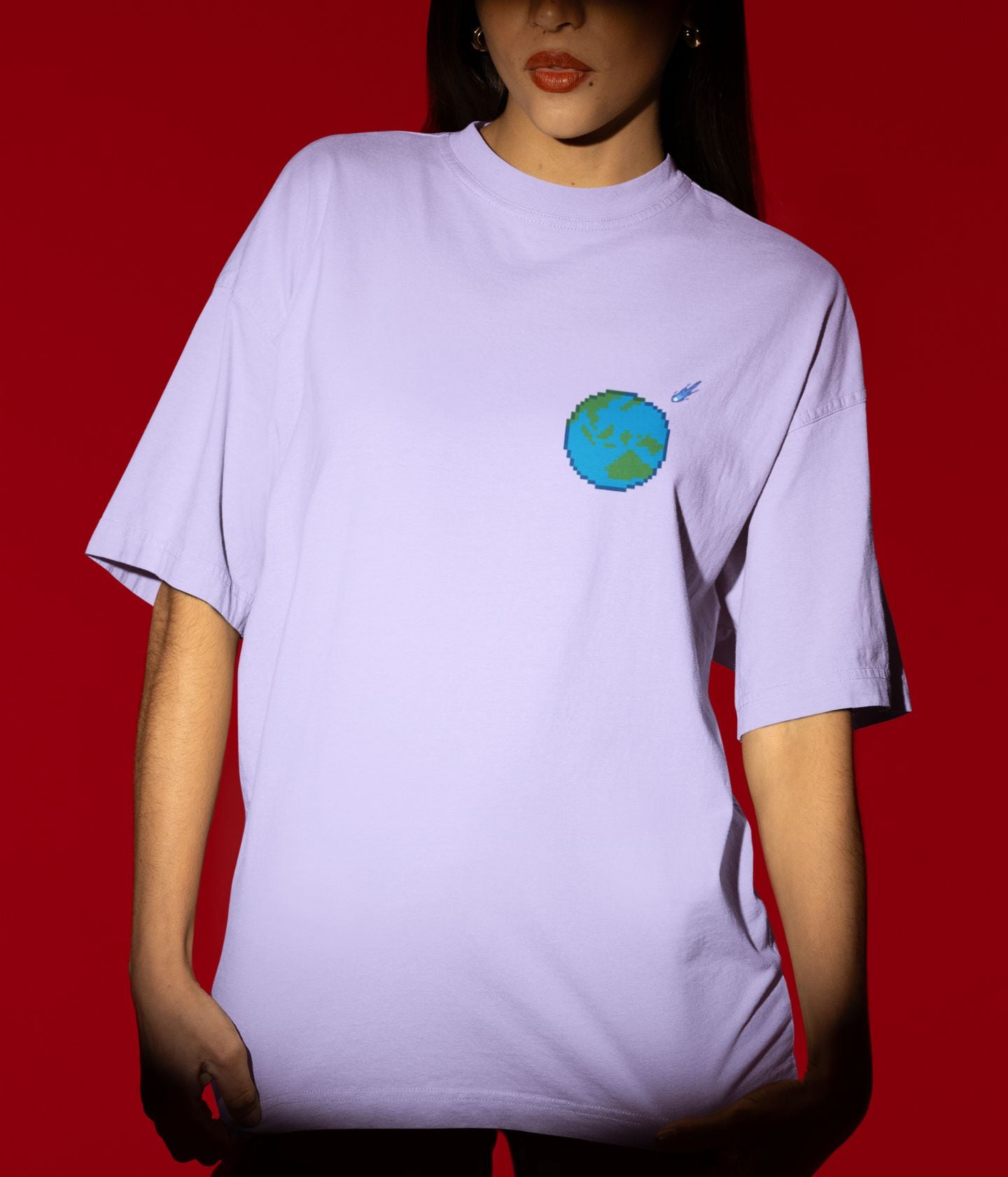 Meteor Impact - Terry Oversized T-Shirt Ai Ink™