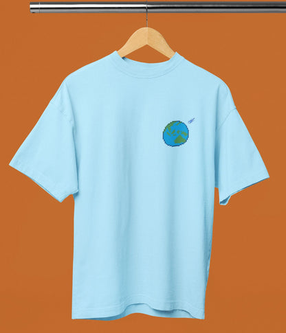 Meteor Impact - Terry Oversized T-Shirt Ai Ink™