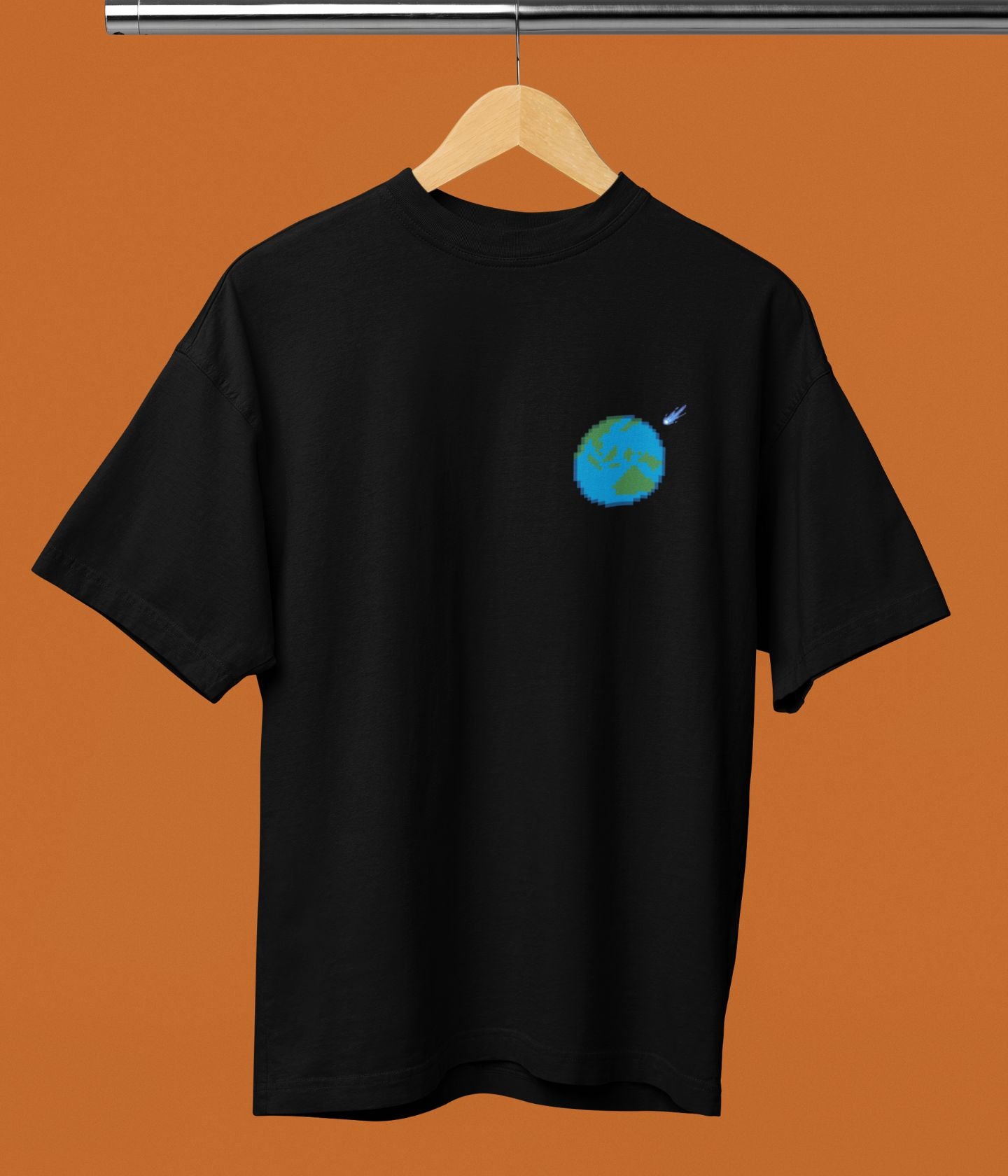 Meteor Impact - Terry Oversized T-Shirt - Dark Ai Ink™