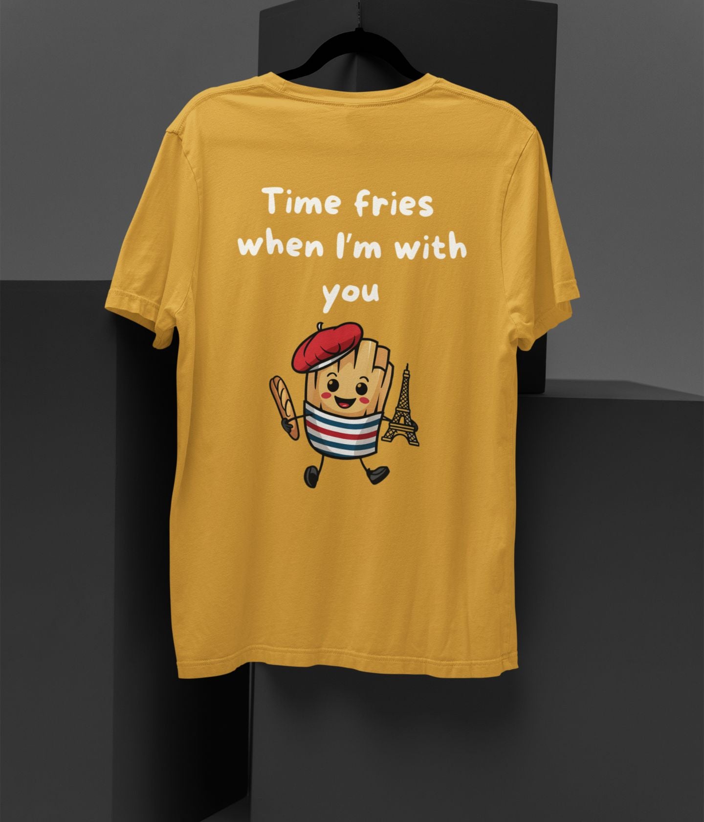 Time Fries - Unisex Oversized Classic T-Shirt - Dark - aiink