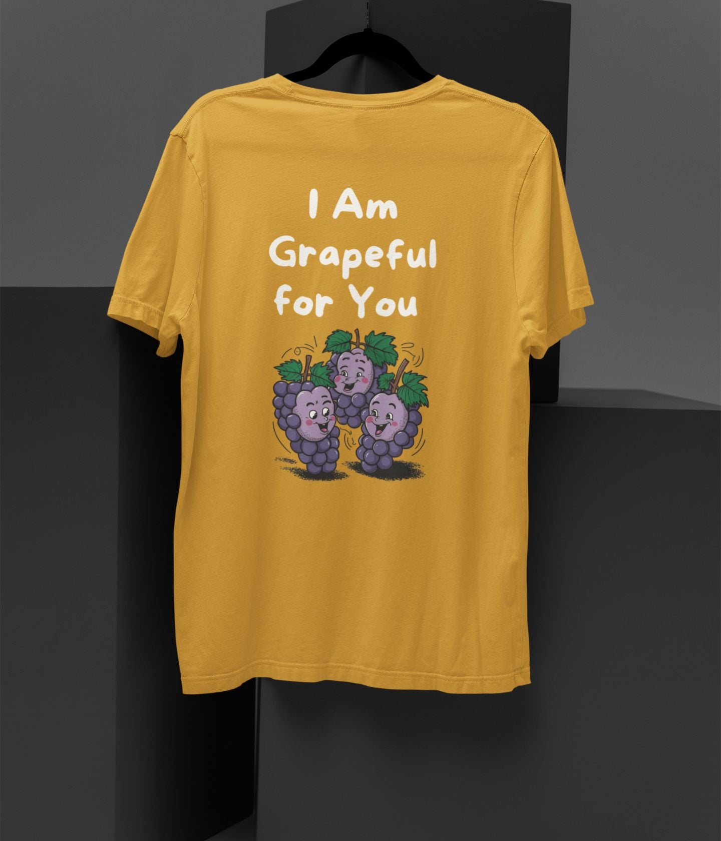 I Am So Grapeful For You - Unisex Oversized Classic T-Shirt - Dark - aiink