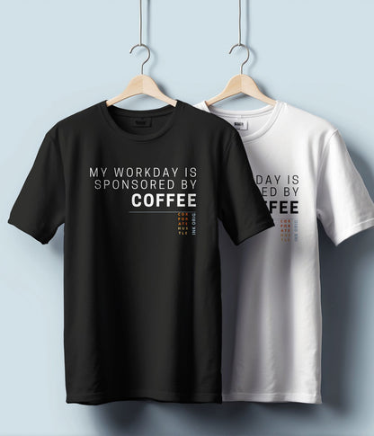 My Workday Is Sponsored By Coffee - Unisex Classic T-Shirt - Black - aiink