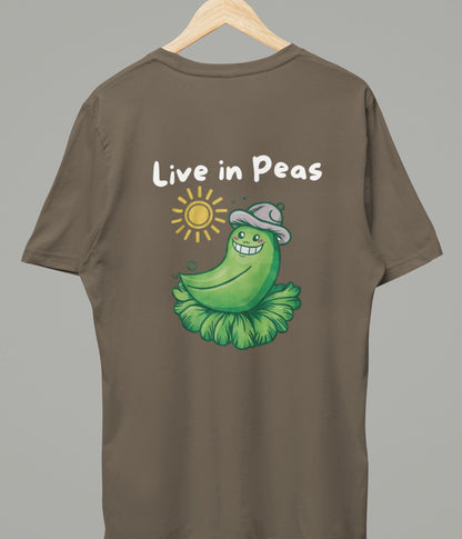 Live In Peas - Unisex Classic T-Shirt - Dark - aiink