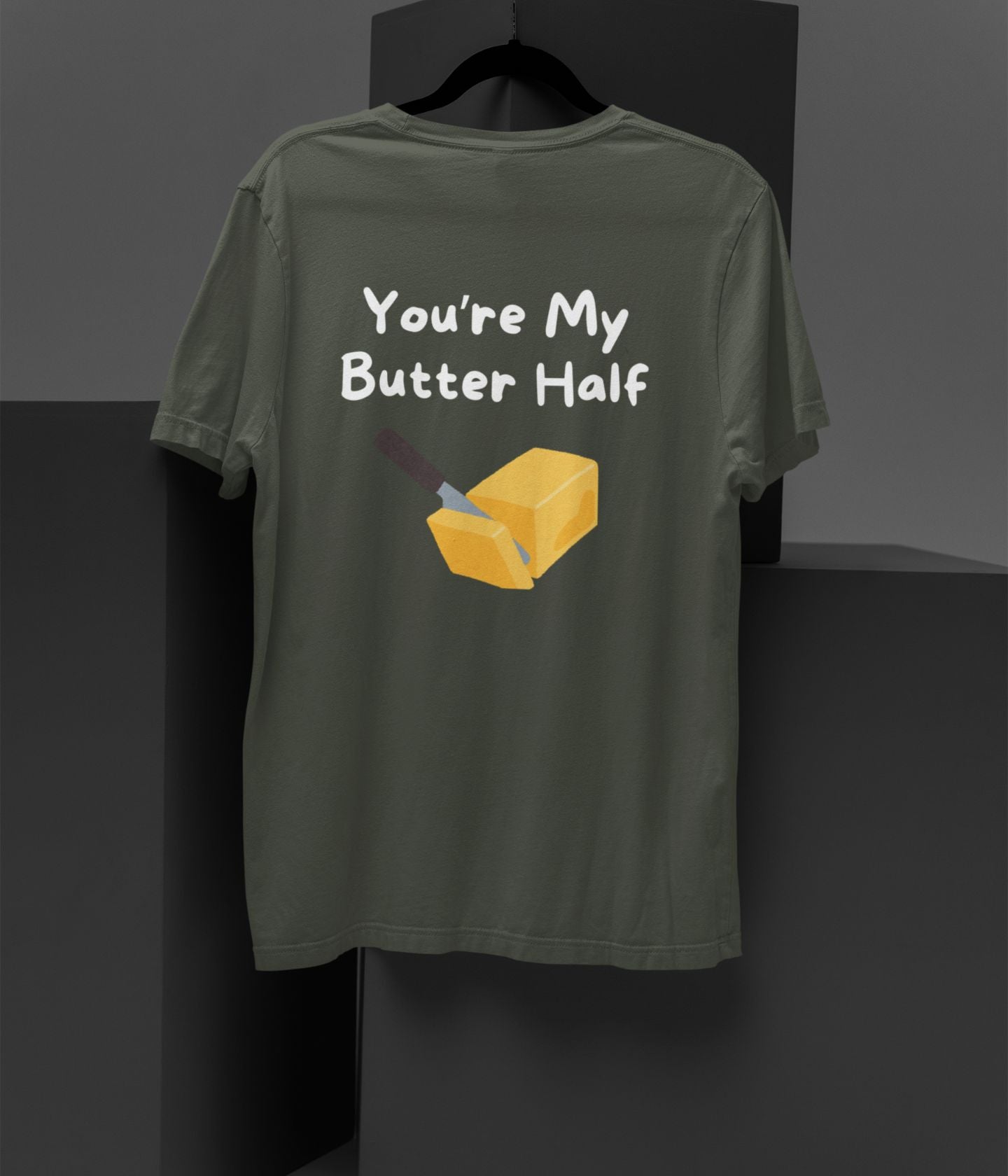 Butter Half - Unisex Oversized Classic T-Shirt - Dark - aiink