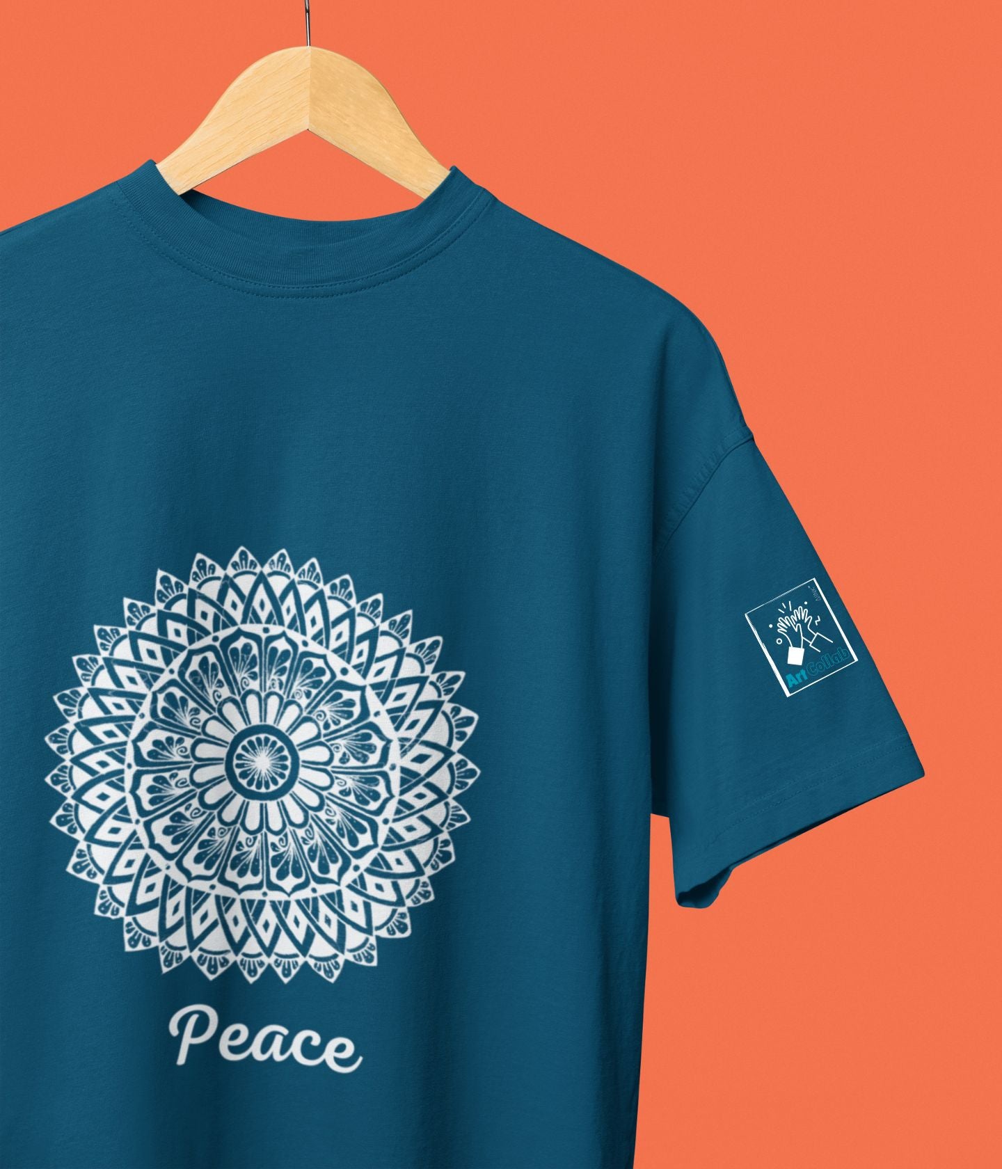 Peace - Oversized Classic T-Shirt - Dark - aiink