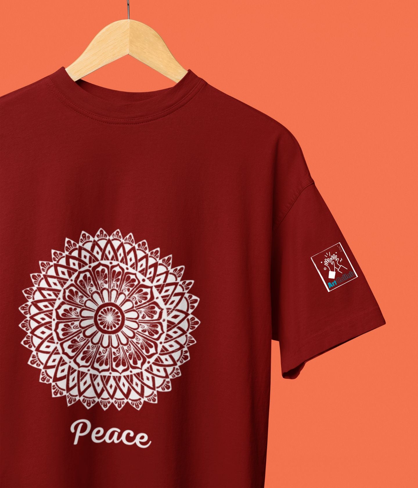 Peace - Oversized Classic T-Shirt - Dark - aiink