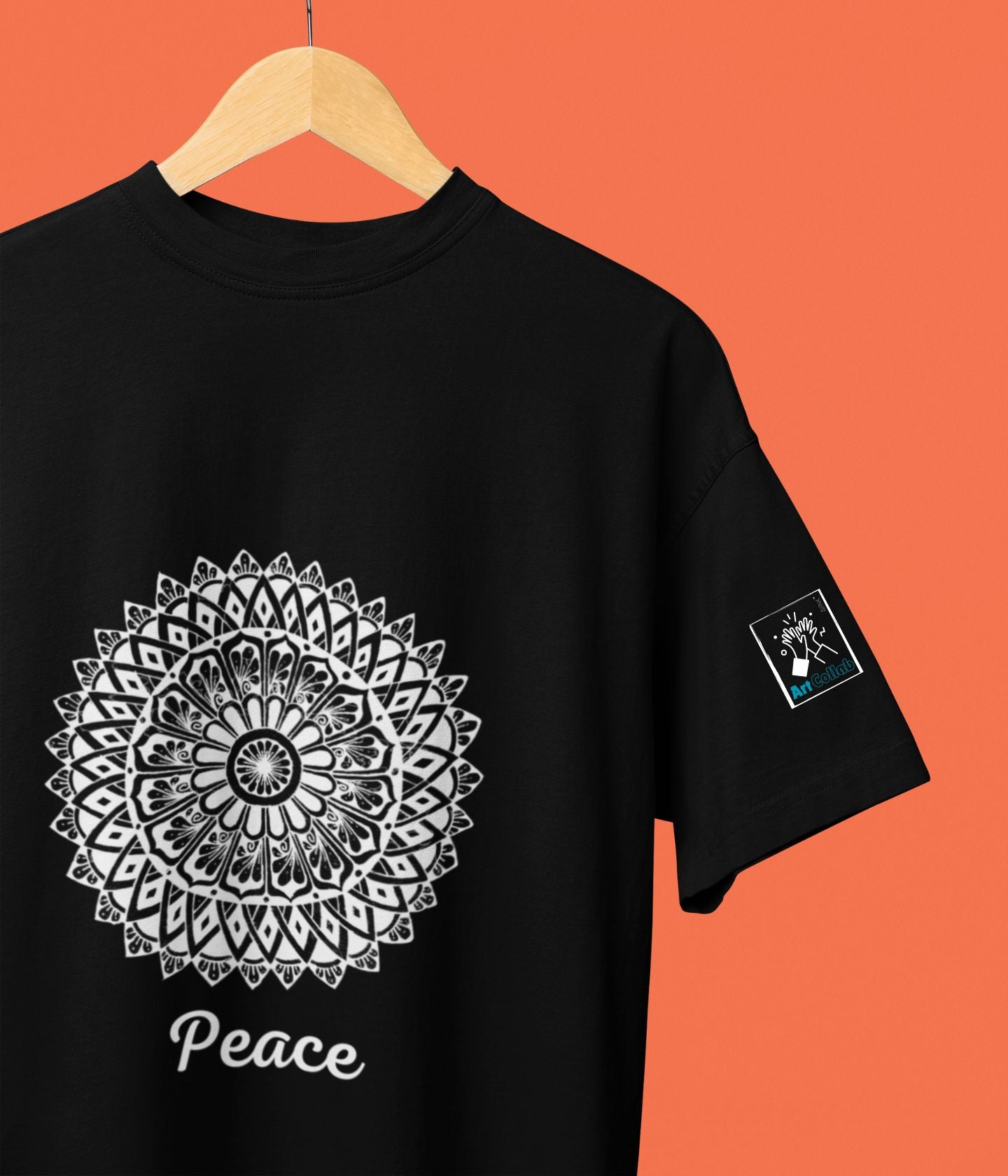 Peace - Oversized Classic T-Shirt - Dark - aiink