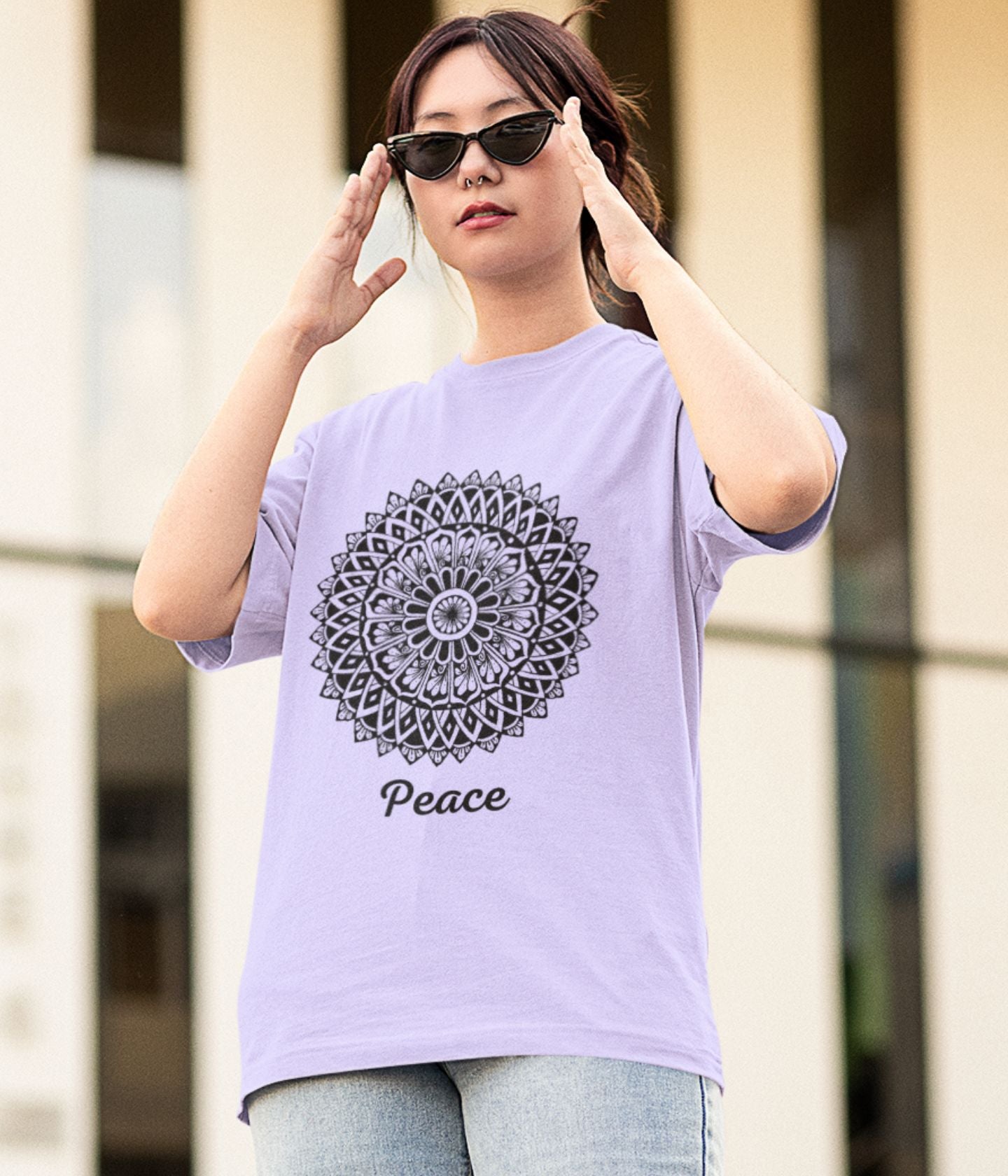 Peace - Terry Oversized T-Shirt - aiink