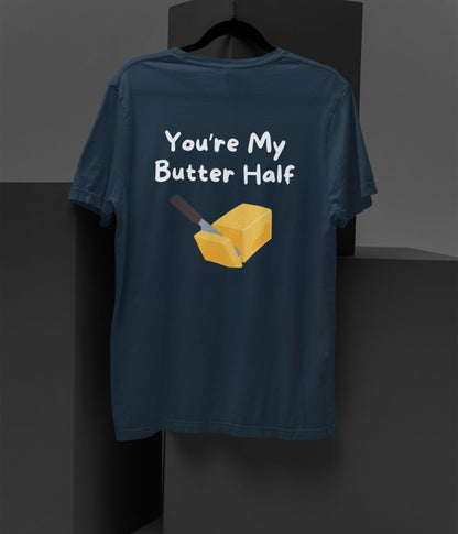 Butter Half - Unisex Oversized Classic T-Shirt - Dark - aiink