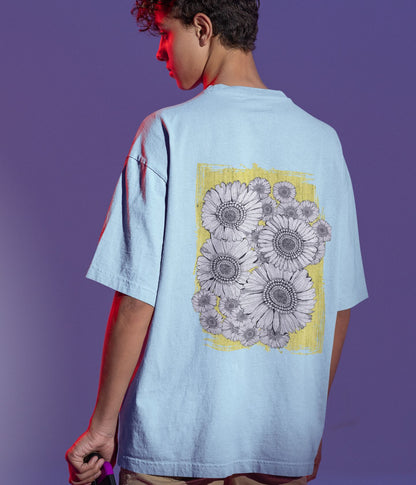 Sunflower Smiles - Terry Oversized T-Shirt - aiink