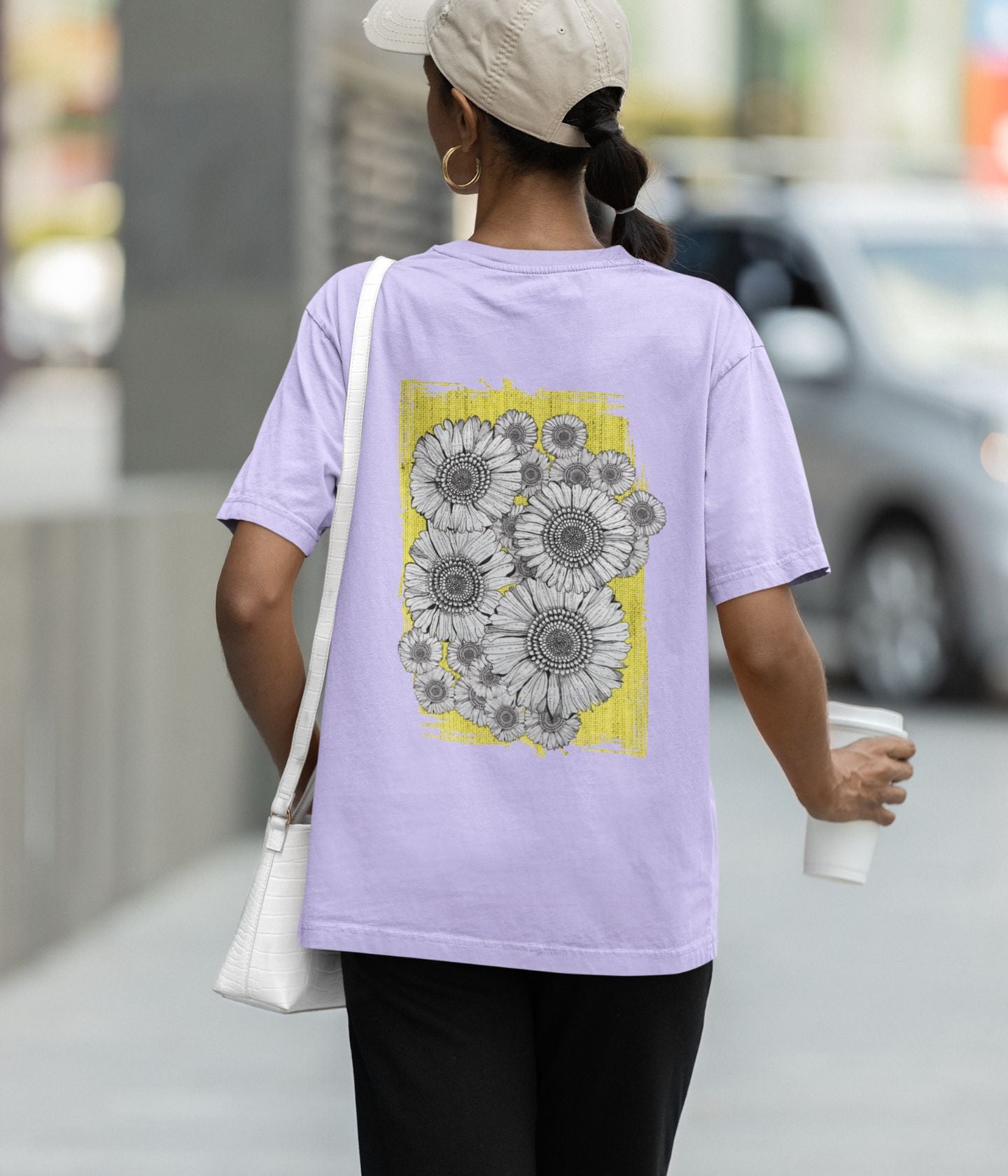 Sunflower Smiles - Terry Oversized T-Shirt - aiink