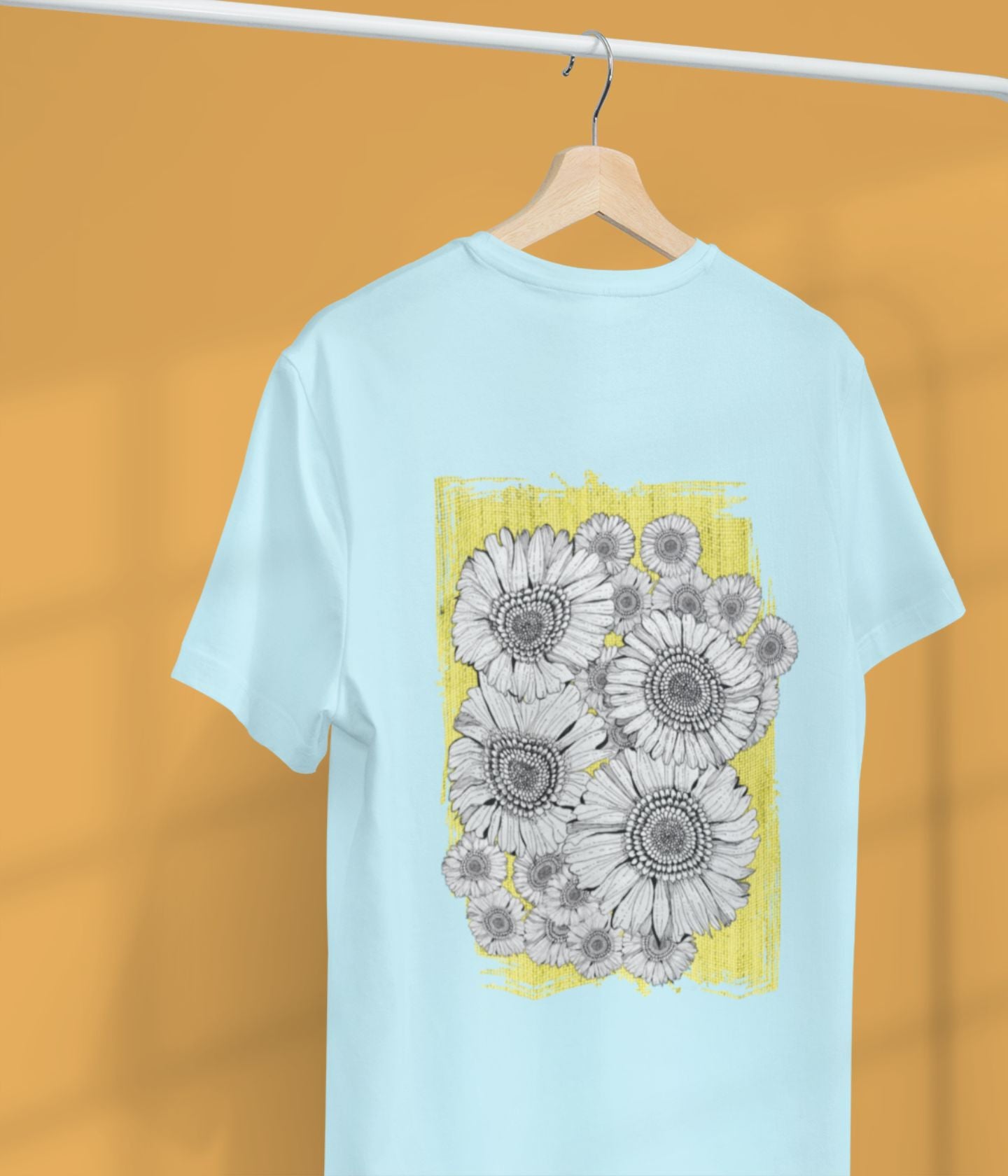 Sunflower Smiles - Unisex Classic T-Shirt - Back - aiink