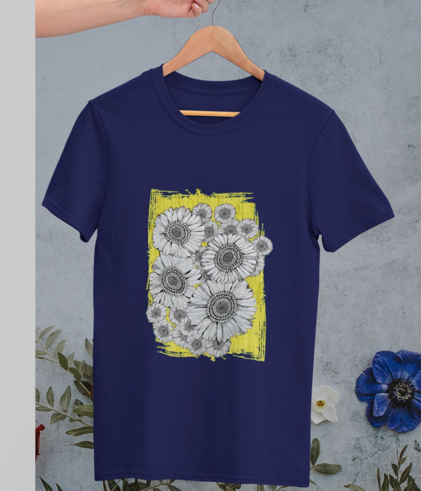 Sunflower Smiles - Unisex Classic T-Shirt - Dark - aiink