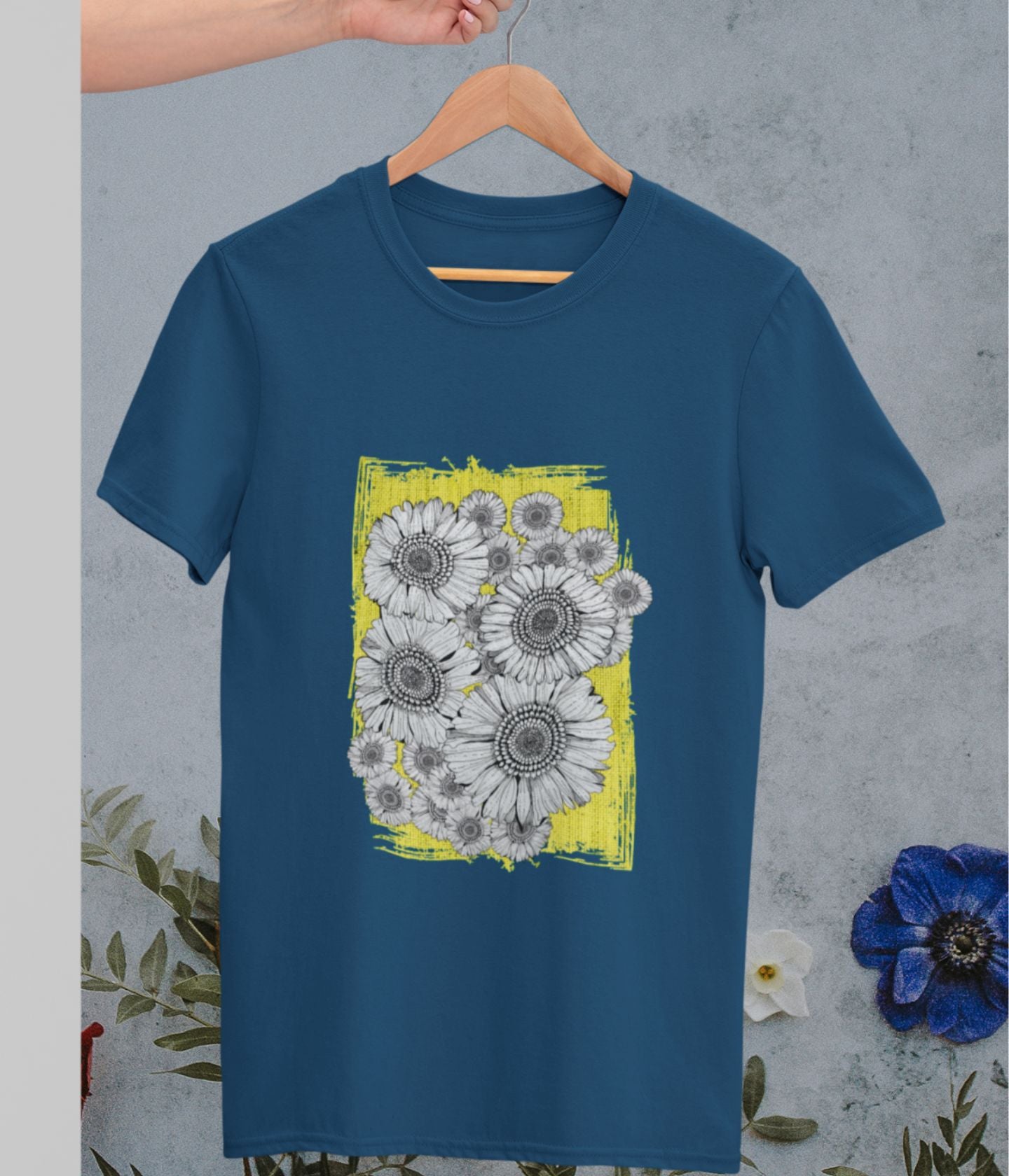 Sunflower Smiles - Unisex Classic T-Shirt - Dark - aiink