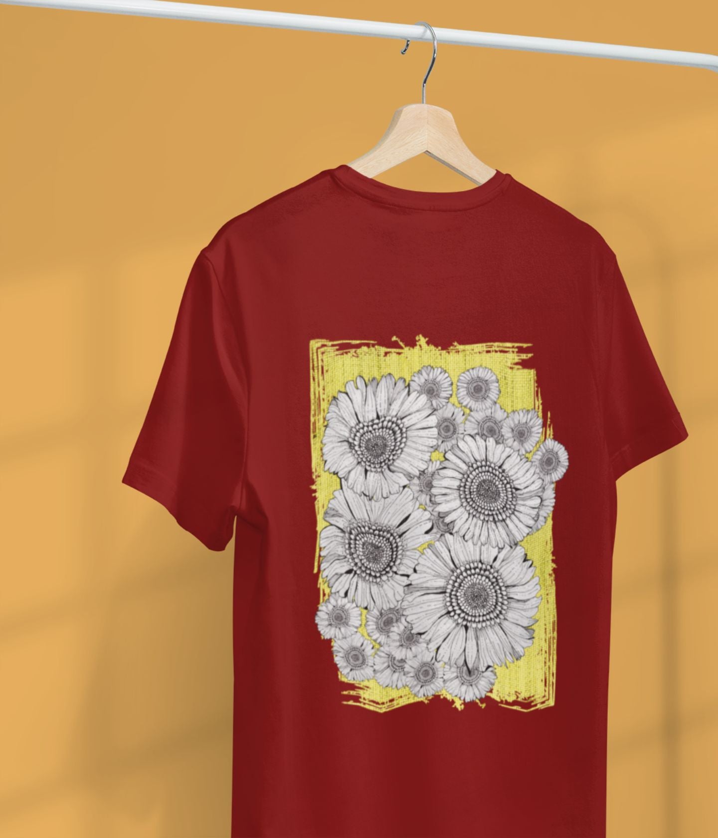 Sunflower Smiles - Unisex Classic T-Shirt - Dark - Back - aiink