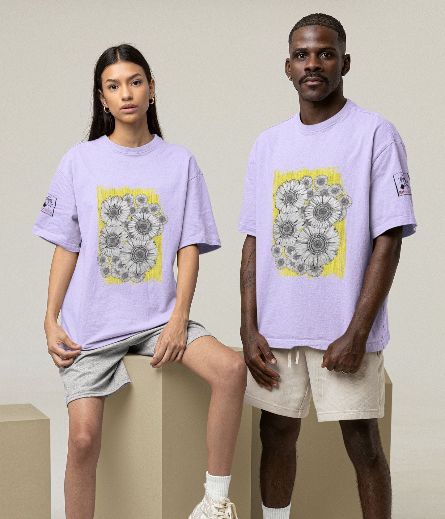 Sunflower Smiles - Unisex Oversized Classic T-Shirt - aiink