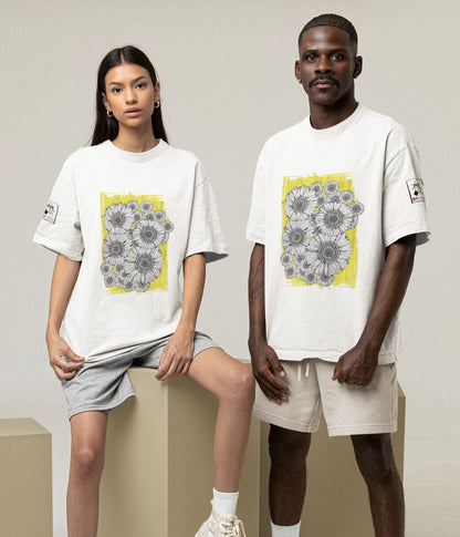 Sunflower Smiles - Unisex Oversized Classic T-Shirt - aiink