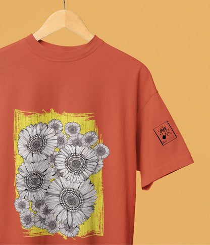 Sunflower Smiles - Unisex Oversized Classic T-Shirt - aiink