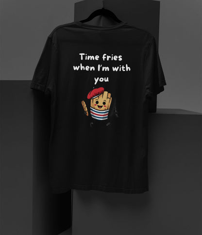 Time Fries - Terry Oversized T-Shirt - Dark - aiink