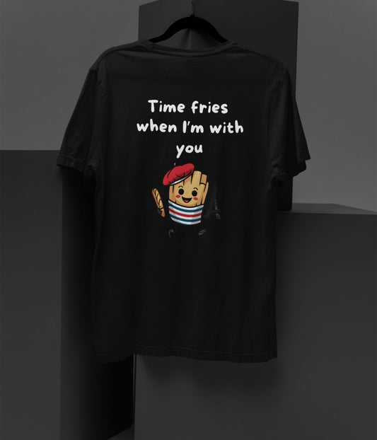 Time Fries - Terry Oversized T-Shirt - Dark - aiink