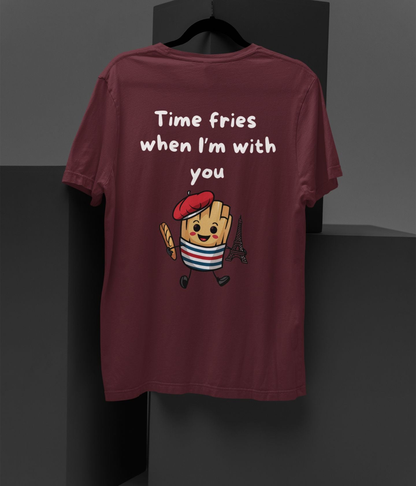 Time Fries - Unisex Oversized Classic T-Shirt - Dark - aiink