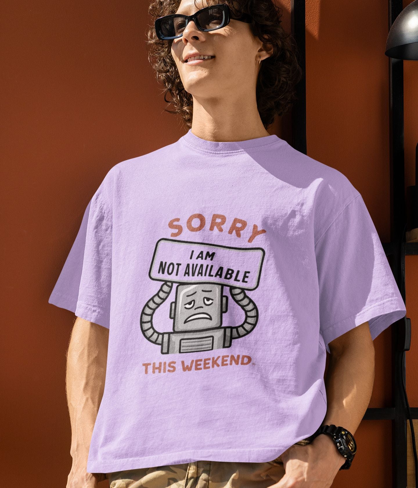 Weekend Robot - Terry Oversized T-Shirt - aiink