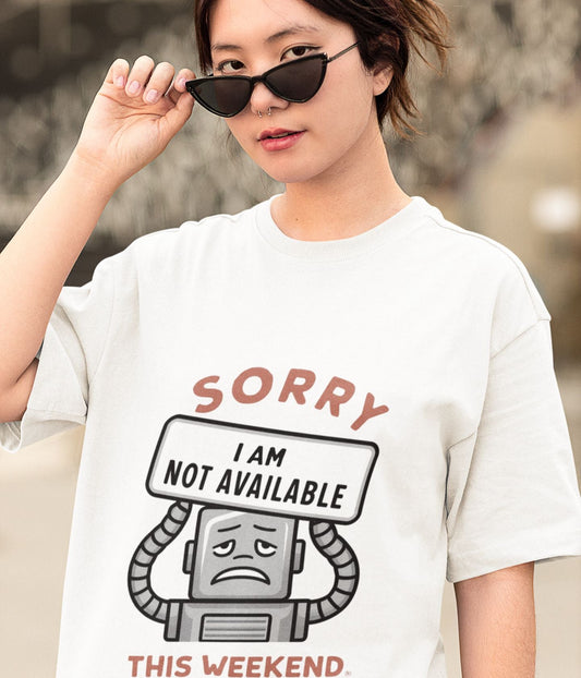 Weekend Robot - Terry Oversized T-Shirt - aiink